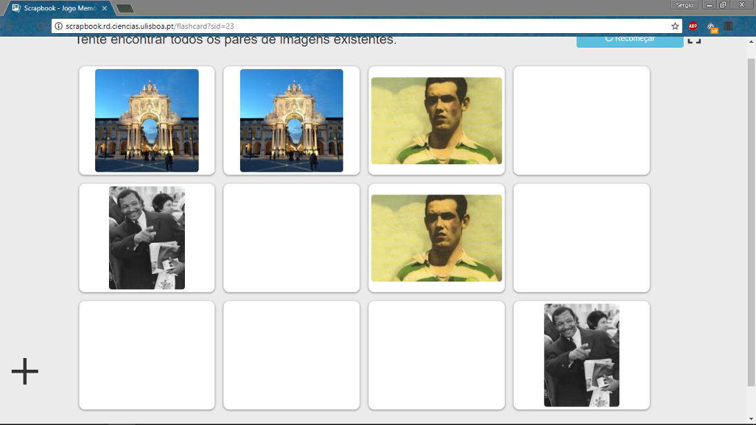 Scrapbook memory game.